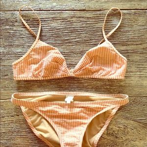J crew striped bikini